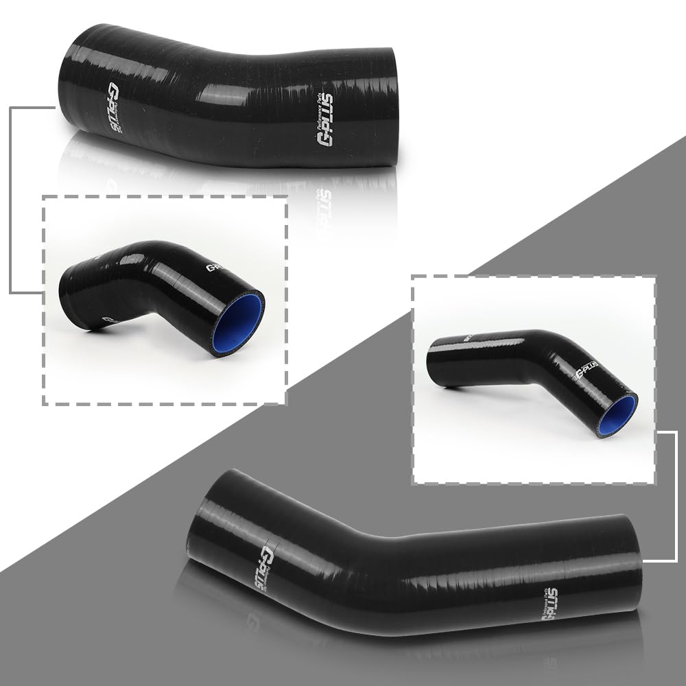 G-PLUS Black Radiator Hose Set Fit for HMMWV & Humvee 12339160 12339159 12339162 12340046