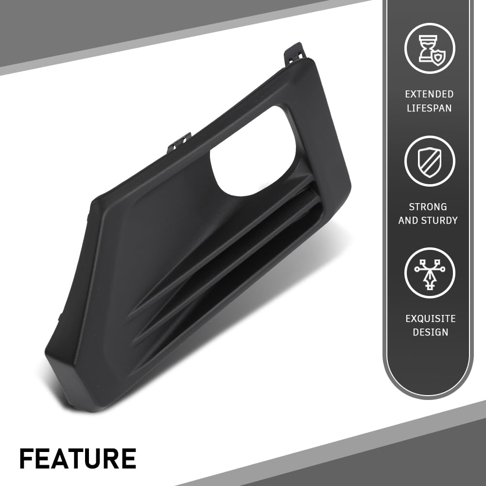 G-PLUS Front Left Fog Light Bezel Black Compatible with Toyota RAV4 Adventure/TRD Off-Road 2019-2023 521280R170, TO1038226