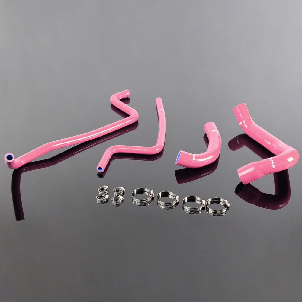 G-PLUS Silicone Radiator Hose Kit Compatible with 1997-2001 Jeep Wrangler Tj 4.0l Pink