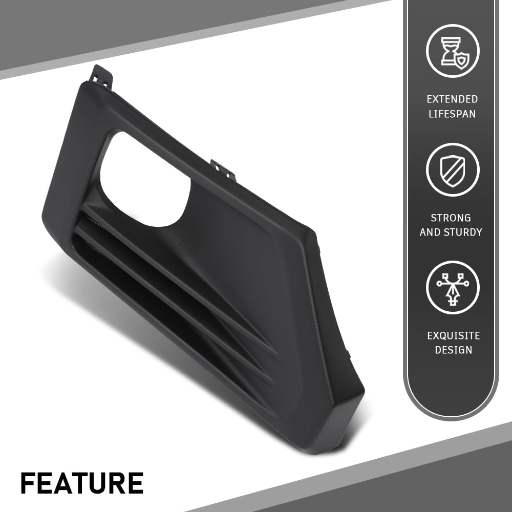 G-PLUS Front Right Fog Light Bezel Compatible with Toyota RAV4 Adventure/TRD Off-Road 2019-2023 521270R170, TO1039226 Black
