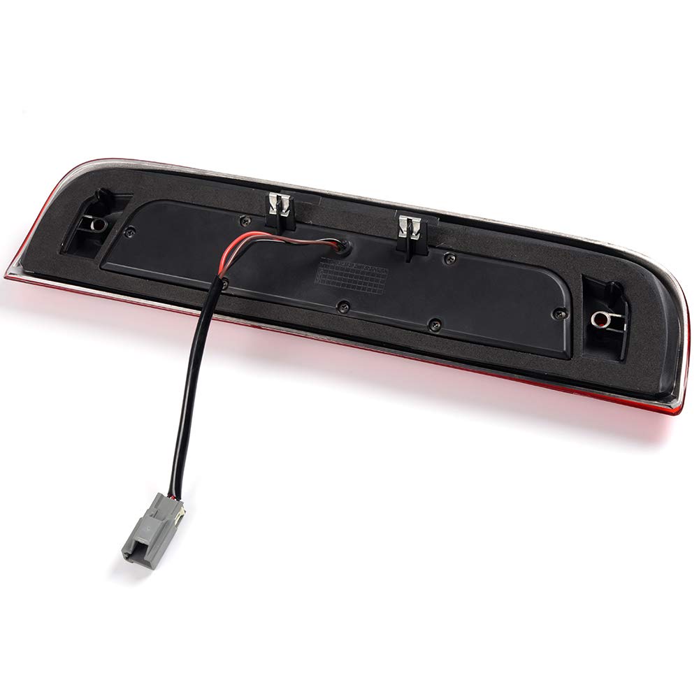 G-PLUS Rear LED Third Brake Light Compatible With 2014-2018 Chevy Silverado/GMC Sierra1500/2500HD/3500,3RD Cargo Led Tail Lamps Chrome Housing,Red lens