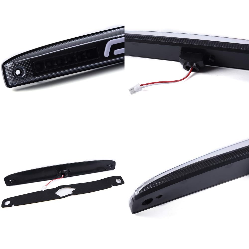 G-PLUS 3D LED Bar Rear Center Tailgate Lamp Brake Light Compatible with Dodge 2003-2006 Ram 2500 3500 Truck