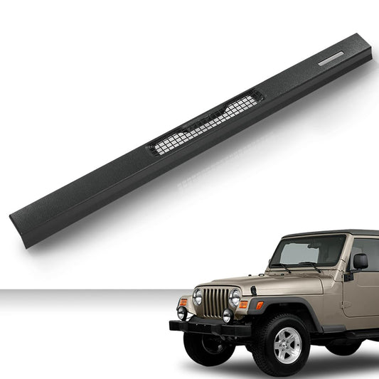 G-PLUS Upper Dash Defrost Vent Bezel Trim Panel Compatible with Jeep Wrangler TJ 1997-2006 55037036 Black