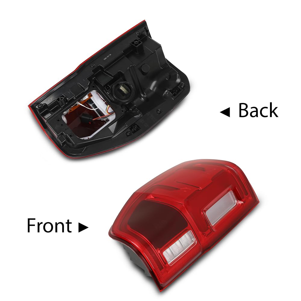 G-PLUS LED Tail Light Assembly Rear Brake Lamp w/Wiring Harness Left Side Compatible with Ford Ranger 2019-2023 with Blind Spots Models Red Lens KB3Z-13405-G Faros Traseros Luces Traseras