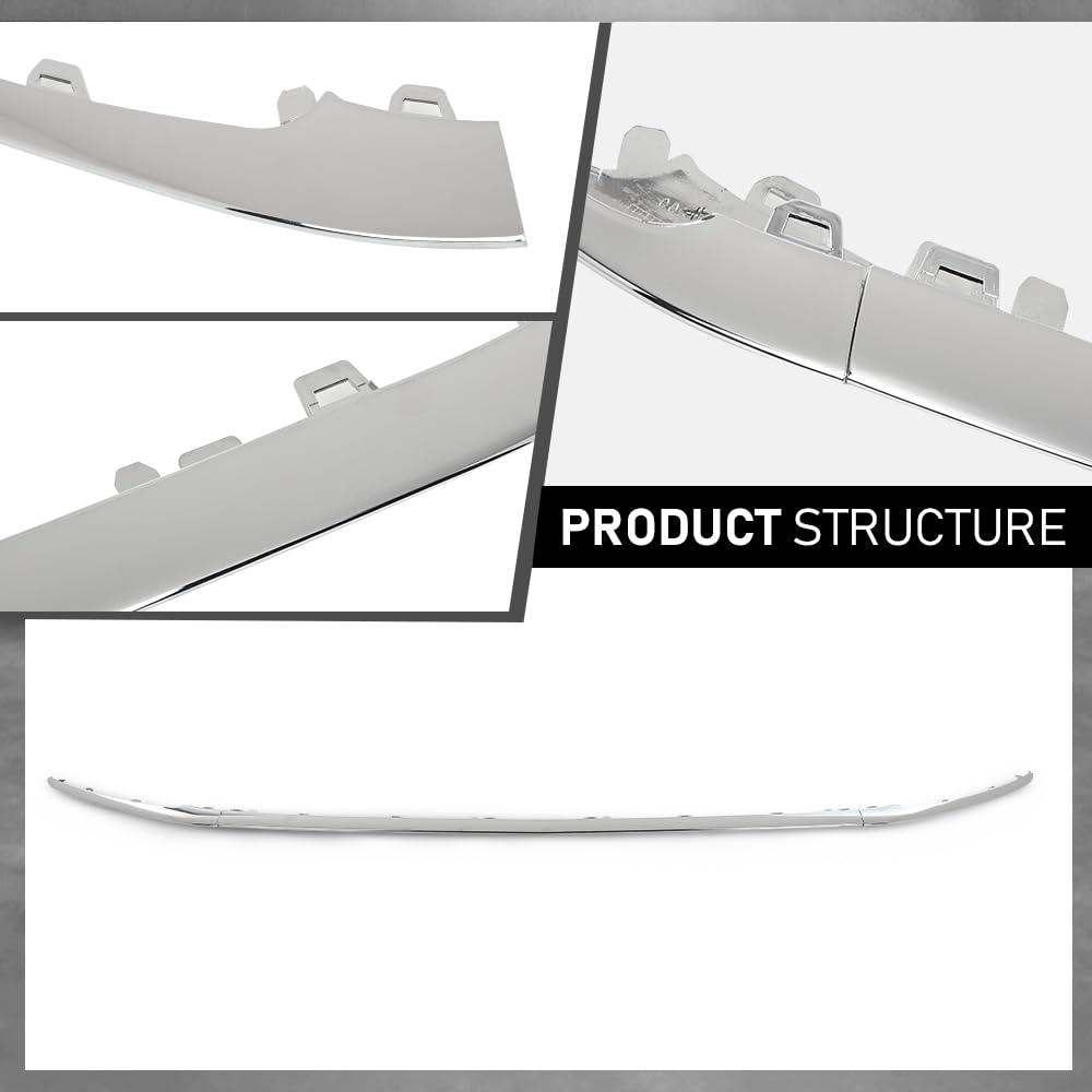 G-PLUS Front Bumper Center Molding Trims LH+RH 3Pcs Compatible with Benz W222 S-Class S450 S560 2018-2020 222-885-76-00