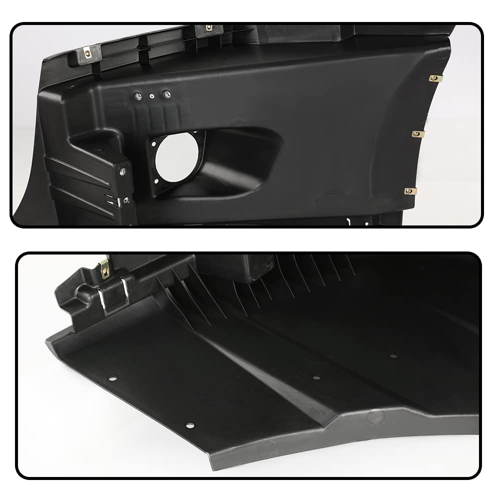 G-PLUS Front Right Bumper End Reinforcement With Fog Light Hole Cut-out Compatible with 2008-2017 Freightliner Cascadia Passenger Side 2127301002 2127301006 2128619002