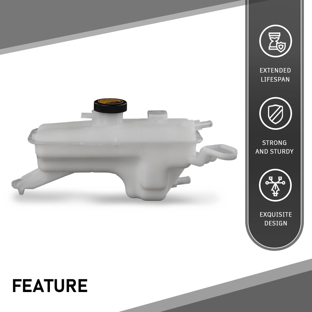 G-PLUS Coolant Reservoir Tank w/Cap Compatible with Toyota RAV4 2.5L, 2.5L Hybrid 2006-2018 Fit LX NX200t/NX300 2.0L Turbo 2015-2021 16470-28112, 16470-28113, 1647028113, 164700V010 White