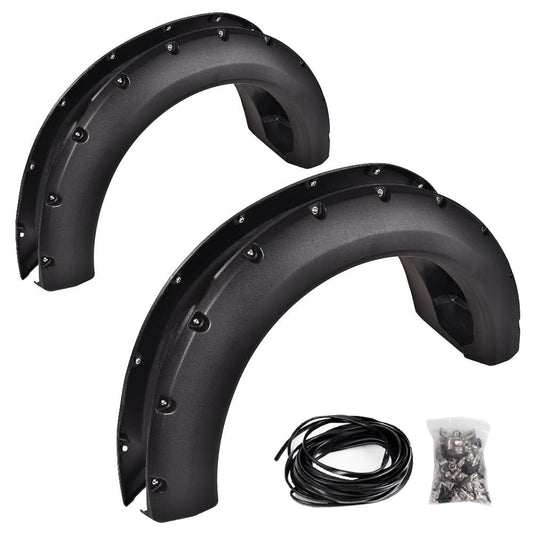 G-PLUS Fender Flares 4PCS for Ford F150 2004-2008 Textured Riveted Style
