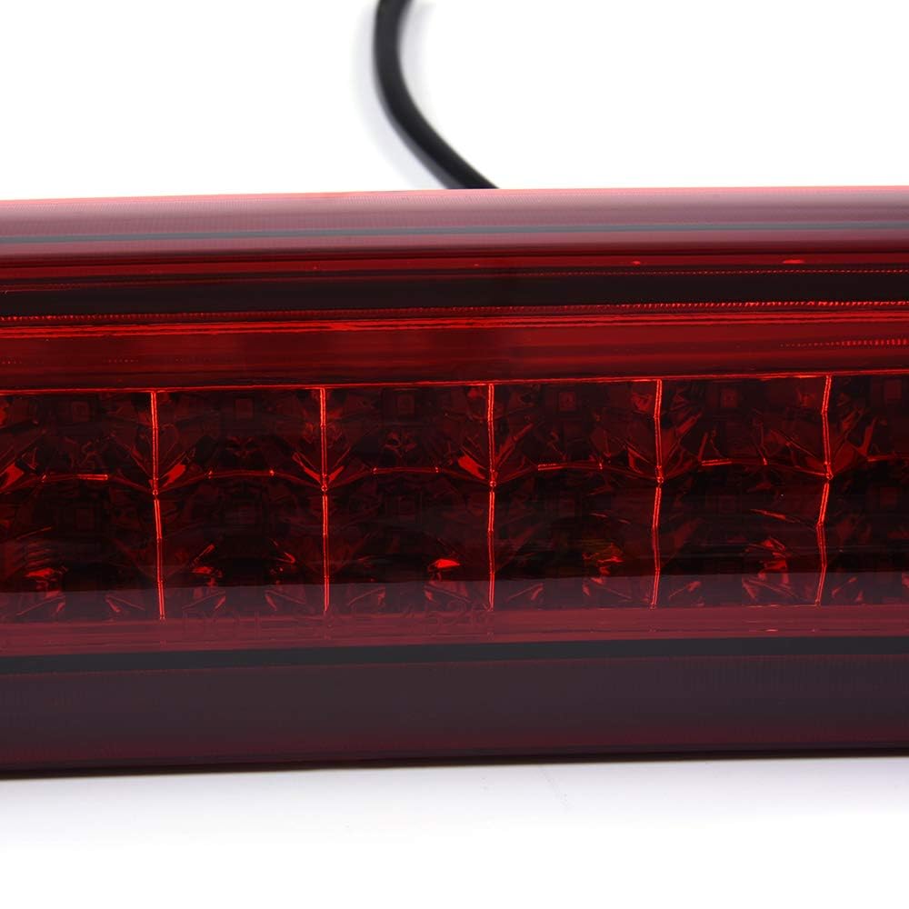 G-PLUS High Mount LED 3rd Brake Light Compatible with 2014-2018 Chevy Silverado GMC Sierra Rear Tail Cargo Lamp Waterproof Chrome Housing Red Lens