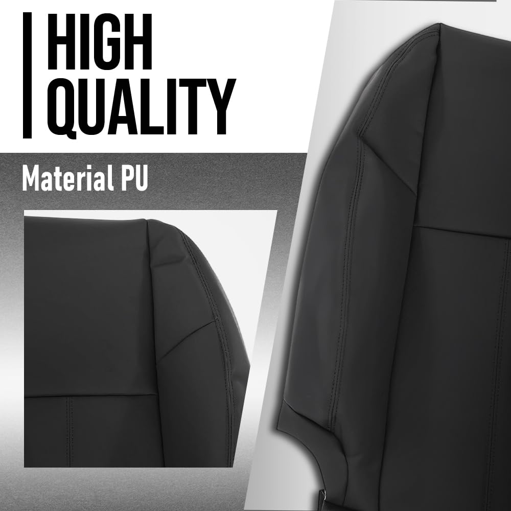 G-PLUS Seat Cover Compatible with Chevy Silverado/GMC Sierra 1500 2500HD 3500HD 2007 2008 2009 2010 2011 2012 2013 Black
