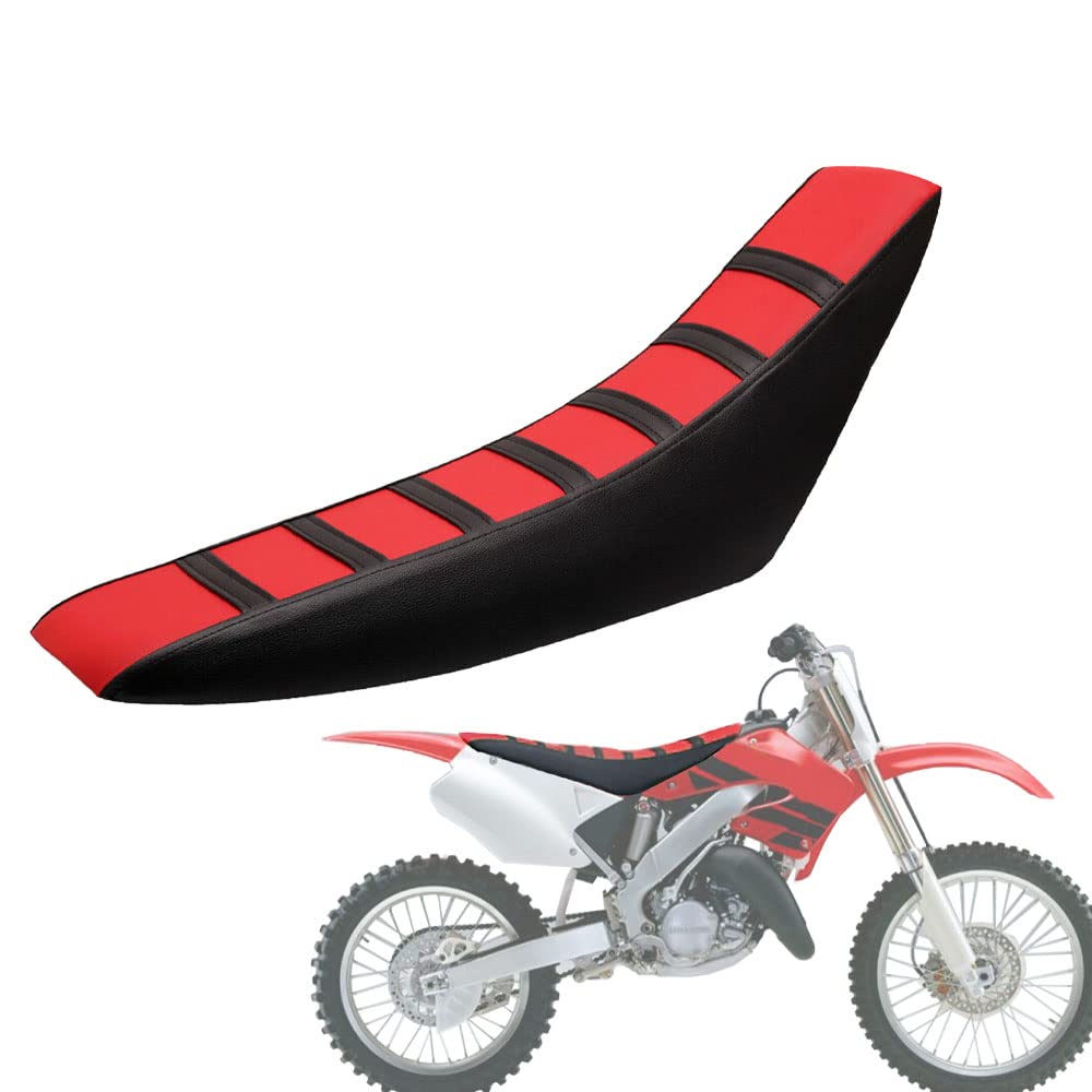 G-PLUS Dirt Bike Seat Cover, Compatible with Honda CR125R CR250R CR500R CR80R CRF100F CRF125F CRF150F Dirt Pit Bike Motocross Motorcycle Seat Soft Rubber Cushion Protector Covers (Red)