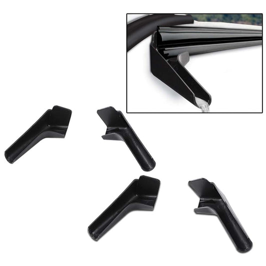 G-PLUS RV Rain Gutter Spout Long Version Left and Right Black Gutter Spout 3 1/2" Long 4pcs