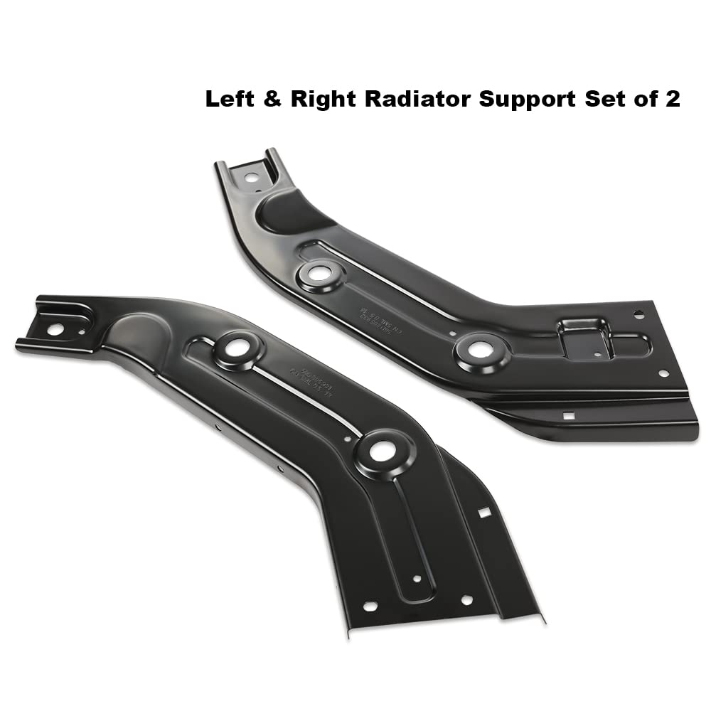 G-PLUS Radiator Support Front Left & Right Compatible with 2014-2015 Passat TDI SEL Premium 2013-2015 Passat Wolfsburg Edition 2012-2013 Passat SEL/TDI/SEL 561805932 VW1222103 VW1222102 Black