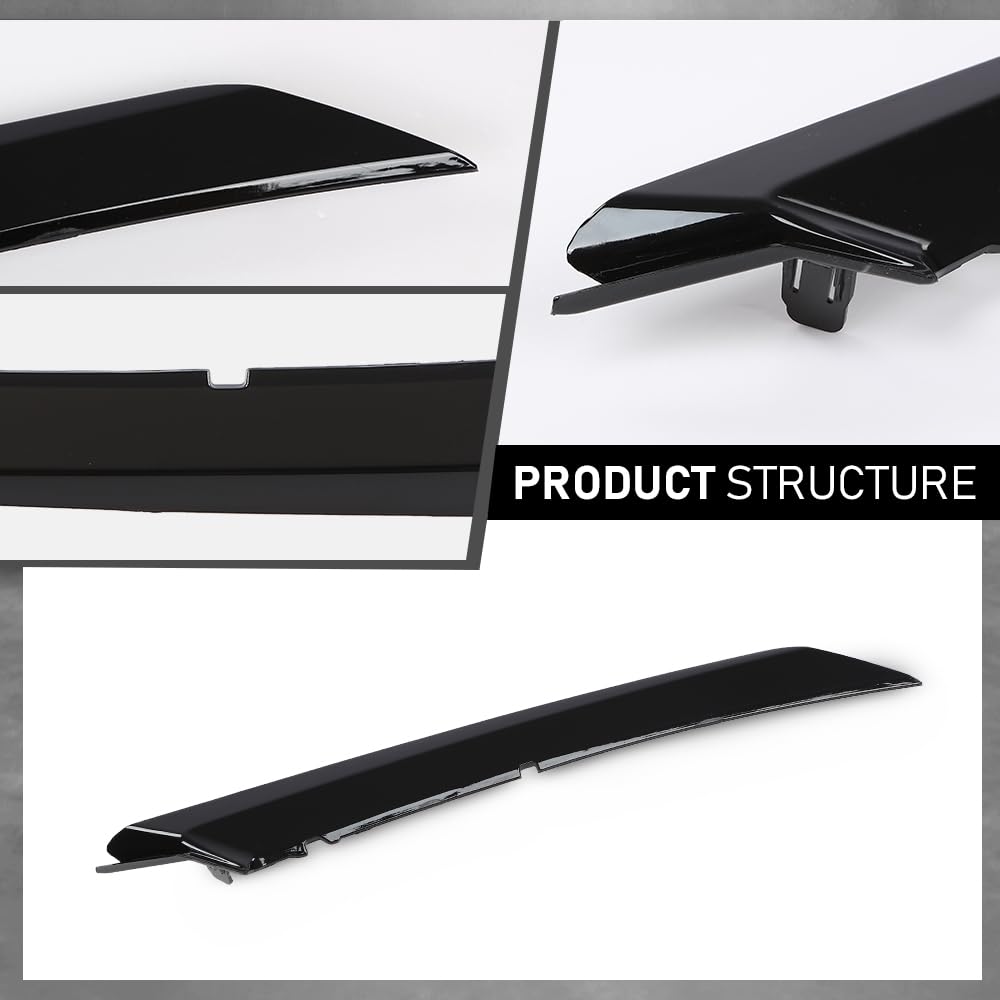 G-PLUS Front Right Headlight Trim Molding, Compatible with Toyota Camry SE XSE 2018-2024, Gloss Black, 5271206100, 5271233030
