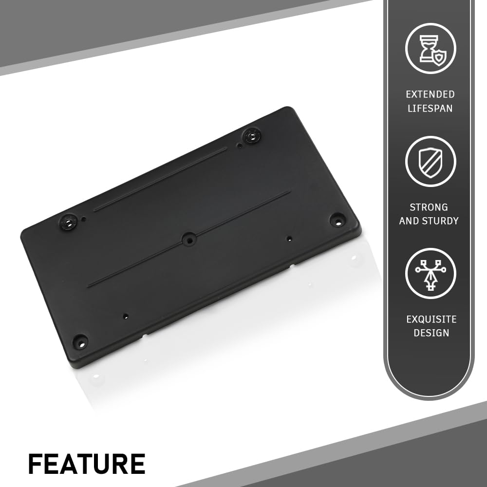 G-PLUS Front Bumper License Plate Holder Mounting Bracket Compatible with Discovery 4 / LR4 2010-2016 Black