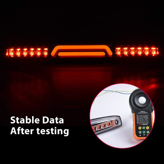 G-PLUS Brake Lights Assembly Compatible with Dodge Ram 2003-2006 2500 3500 3D Led Rear Center Tailgate Lamp Brake Light (Clear lens Clear Bottom)