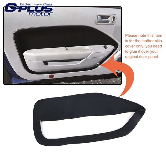 G-PLUS Compatible With Ford Mustang 2005 2006 2007 2008 2009 Red Synthetic Leather Door Panel Insert Card Covers Kit Replacement