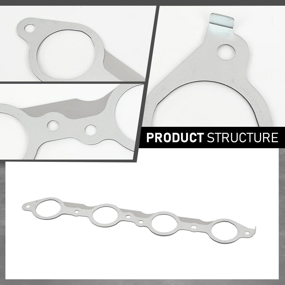 G-PLUS Exhaust Manifold Header Gasket Pair W/Bolts Fit All LS Series Engines (Except LS7),Fits All 1997-2013 Gen 3/4 LS Based V8 551696, 12617944