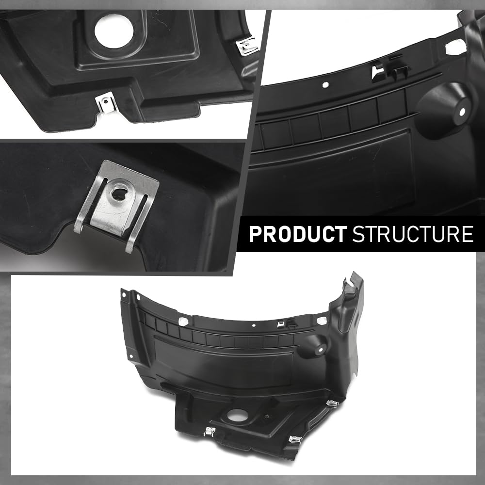 G-PLUS Fender Liner Front Passenger Right Side Compatible with Audi A6 S6 2016-2018 4G0853888J, AU1251110