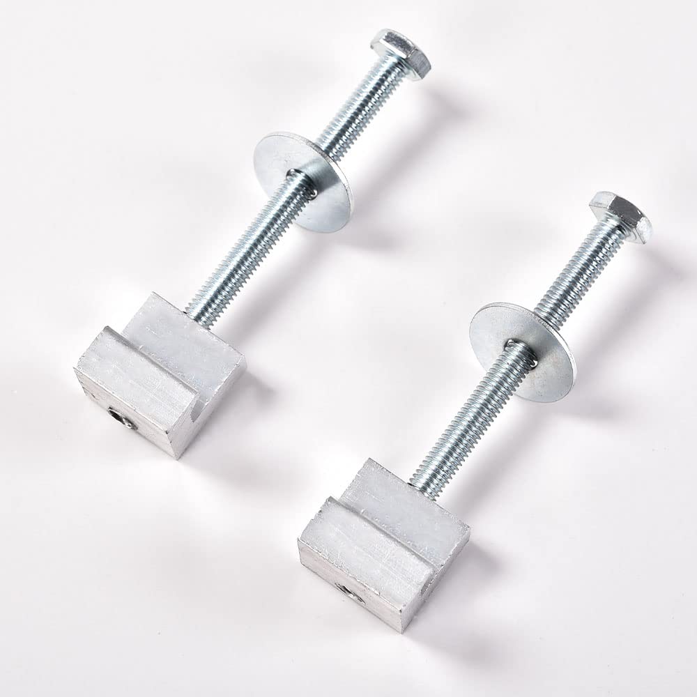 G-PLUS Truck Tool Box Mounting Kit, J Hook Crossover Pickup Mounting Clamp Tiedown, Universal Fit, Easy Mount - Silver (2Pcs)