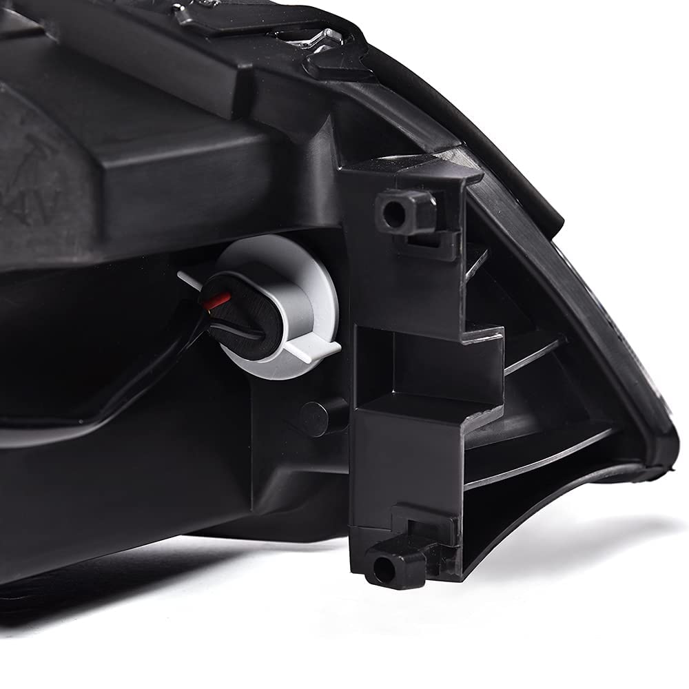G-PLUS Headlights Assembly, Fit 2006-2007 Chevy Monte Carlo/2006-2013 Chevy Impala/2014-2016 Chevy Impala Limited Bumper Headlamps, Clear Lens Black Housing Clear Reflector,faros delanteros