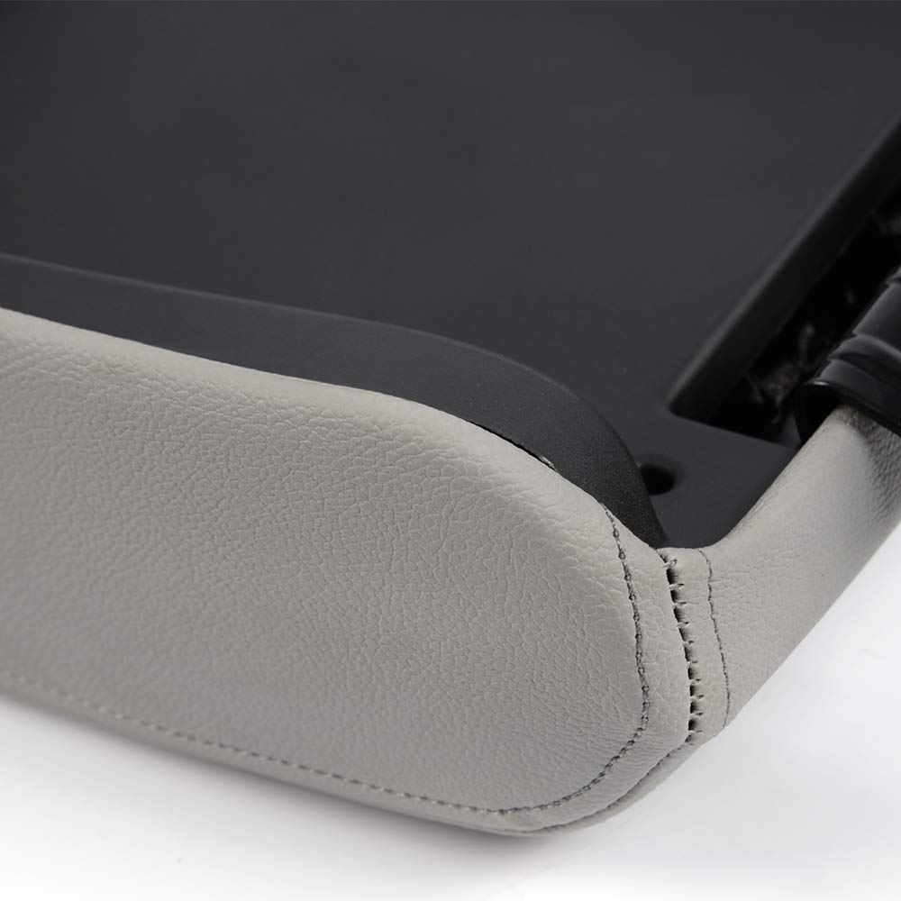 G-PLUS Front Center Console Armrest Lid Compatible with 07-14 Chevy GMC Silverado Sierra,Center Console Lid Assembly (Gray)