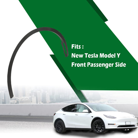 G-PLUS Front Right Fender Flares, Compatible With Tesla Model Y MY 2020-2024 Passenger Side Wheel Fender Arch Molding Trim 149416400B 149418800B