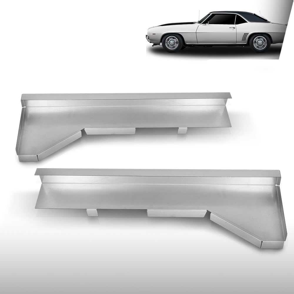 G-PLUS Inner Rocker Panel Support Braces Compatible with Chevy Camaro Pontiac Firebird 1967-1969 Silver