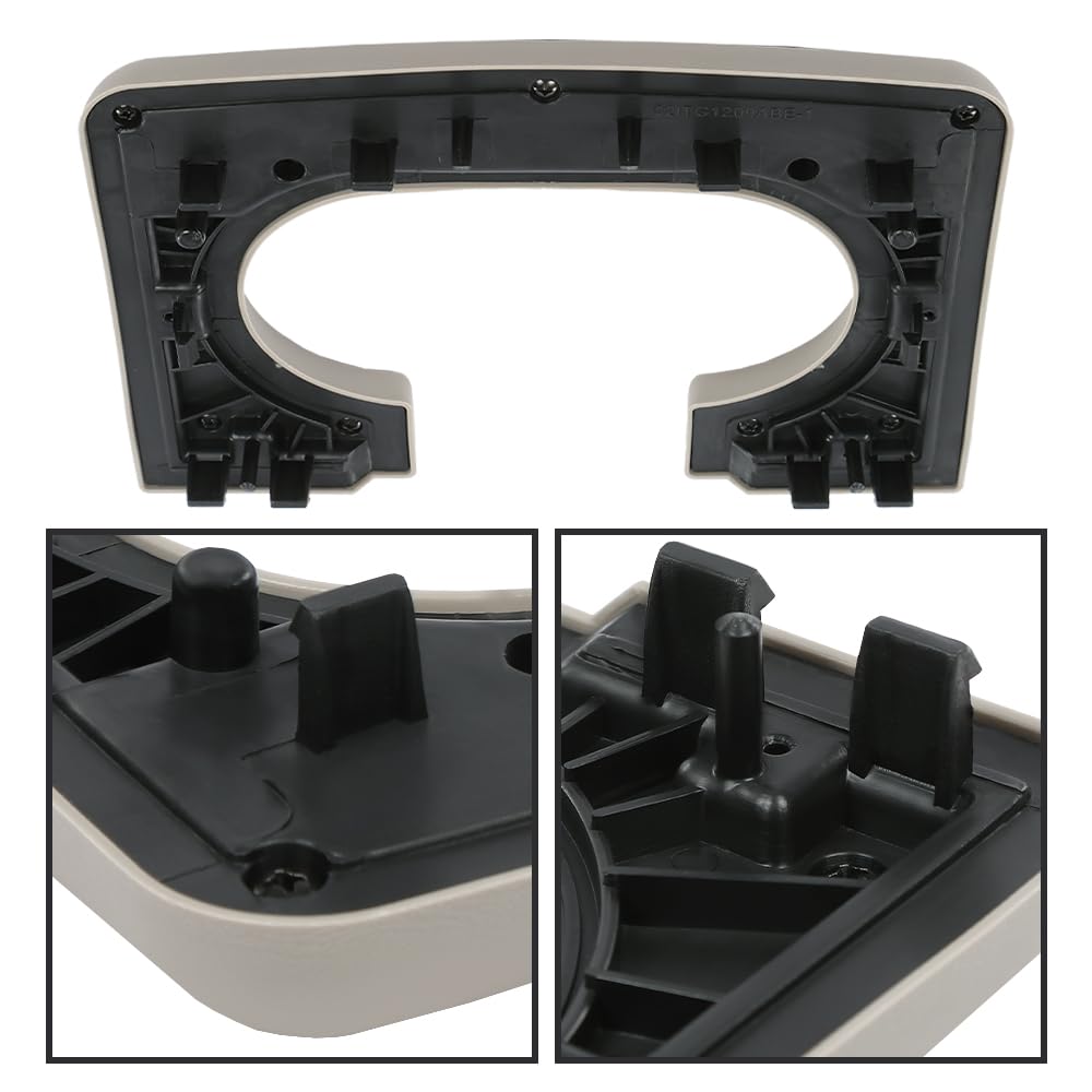 G-PLUS Center Console Cup Holder Pad Replacement Compatible with 2004-2014 Ford F150 (Beige)