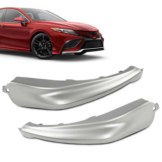 G-PLUS Front Bumper Side Trim Left Right Set Silver Compatible with Toyota Camry XSE SE 2021-2023 52163F4020 52164F4020 TO1139101 TO1138101