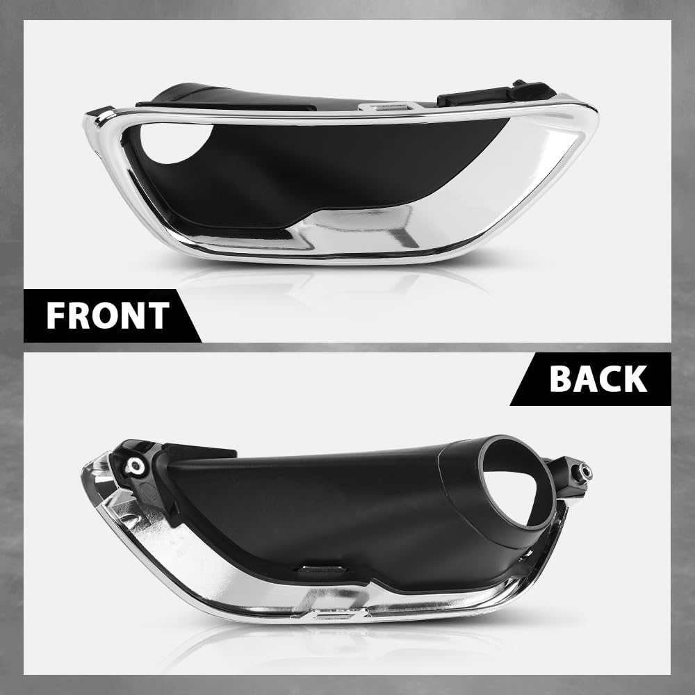 G-PLUS 2PCS Fog Light Covers Compatible with Jeep Grand Cherokee 2016 2017 2018 2019 2020 Chrome Lamp Bezel Trims 68261710AA, 68261711AA