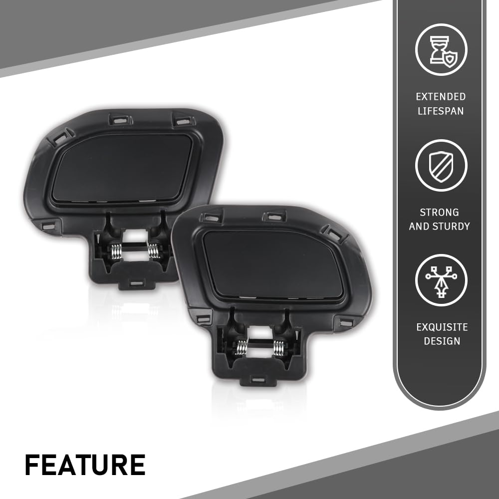 G-PLUS HeadLight Washer Cover Powerwash Cap 1 Pair LH+RH Compatible with Range Rover Evoque 2012-2017