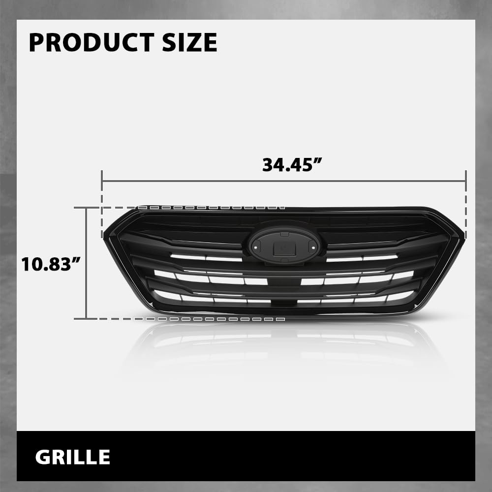 G-PLUS Front Bumper Grille Assembly Compatible with Subaru Legacy 2018-2019, With black molding 91121AL21A, SU1200179
