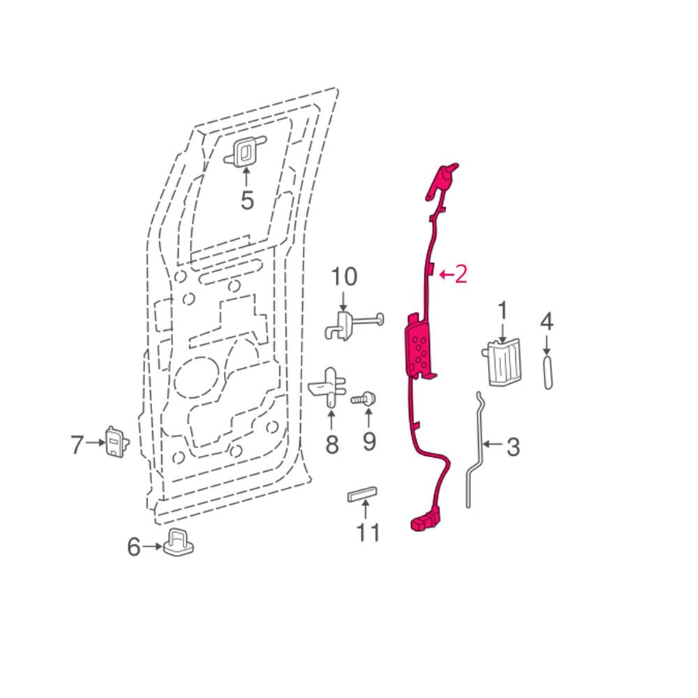 G-PLUS Rear Door Lock with Cable Assembly Compatible with 2004-2008 F150 Extended Cab Pickup ONLY,(Does NOT Fit Crew Cab or Heritage Models),Driver Side/Passenger Side (1, Passenger Side)