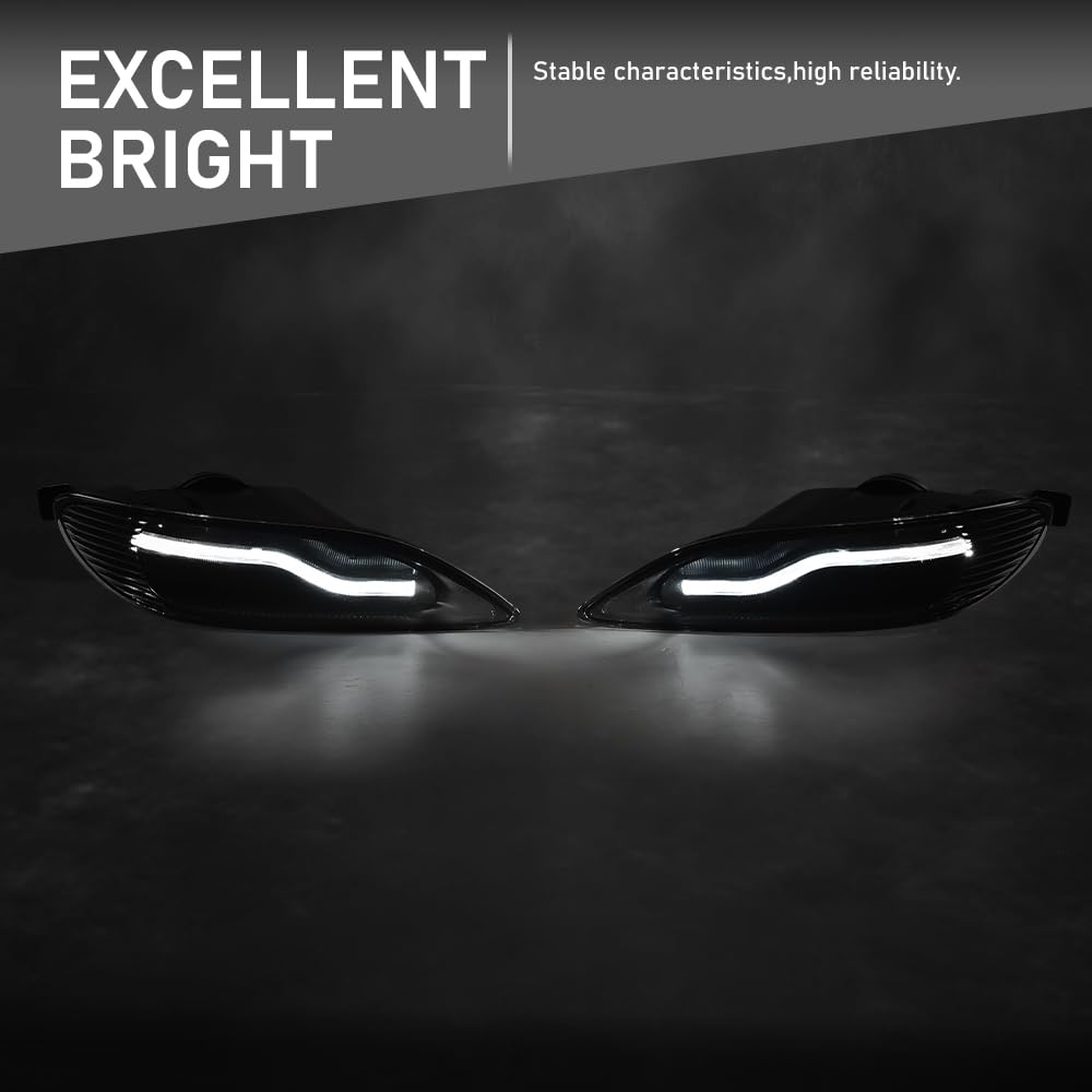 G-PLUS 2Pcs Front Fog LED Light Lamps Assembly Compatible with Camry 2002 2003 2004 neblineros para autos delantero faros antiniebla