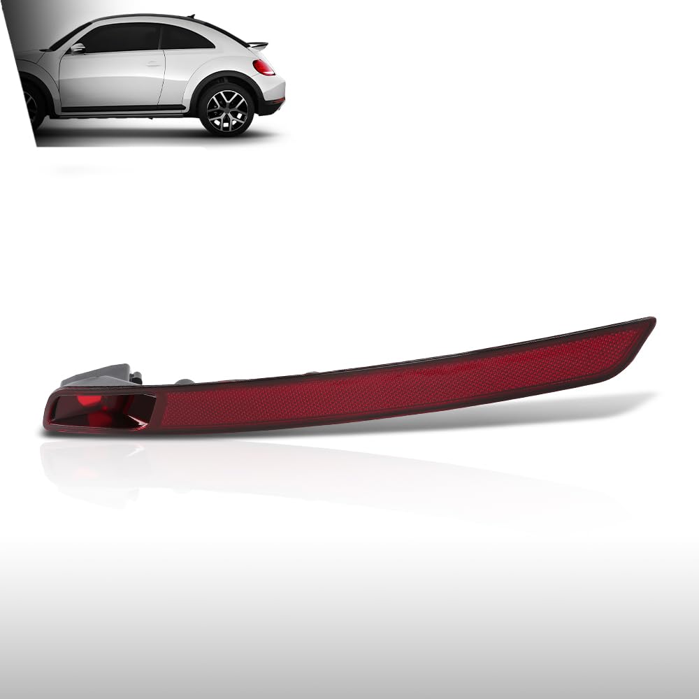 G-PLUS Rear Left Light Reflector Compatible with VW Beetle 2012-2016 5C5945701D Red