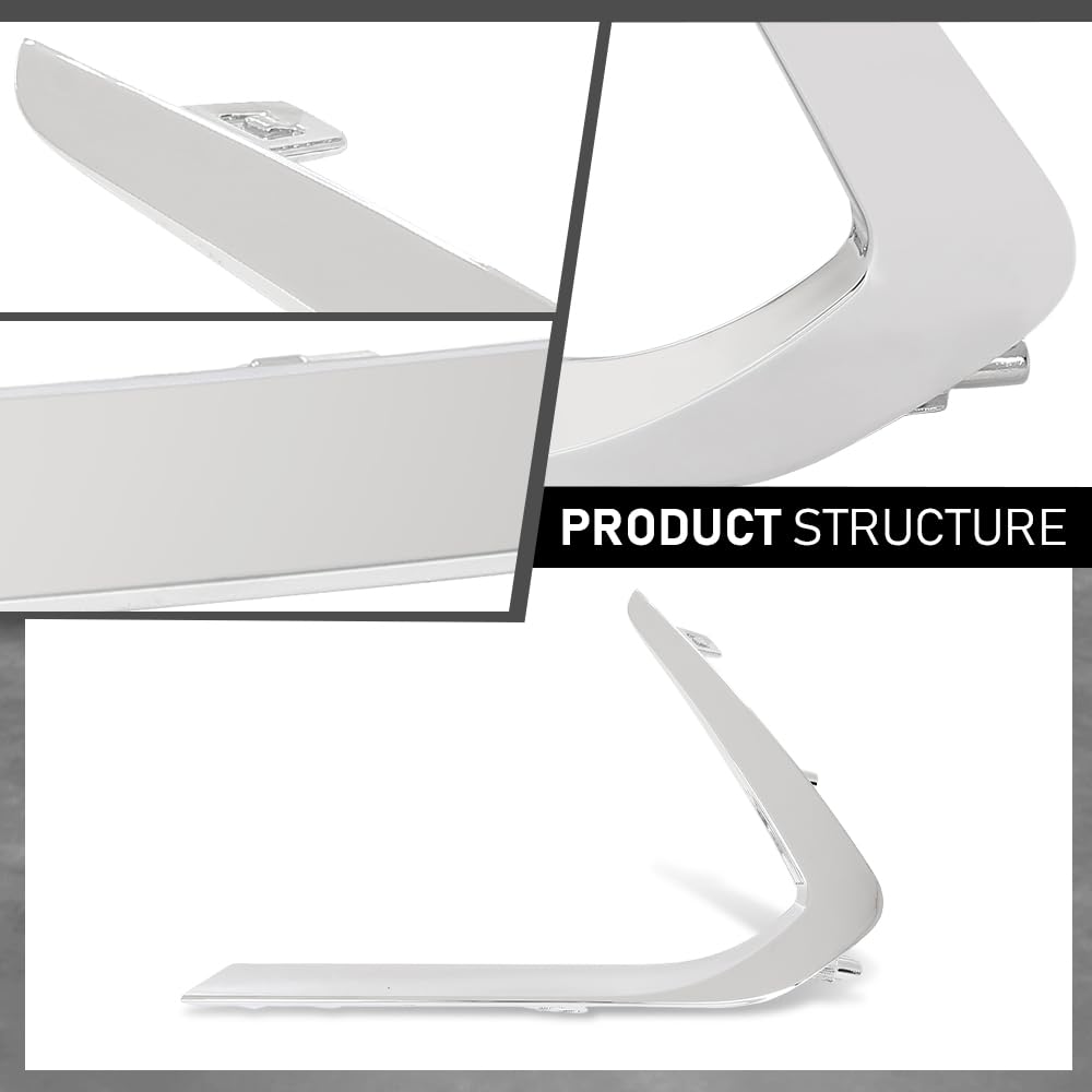 G-PLUS Front Bumper Moldings Right + Left 2pcs Compatible with Sonata 2020-2022 86595L0160
