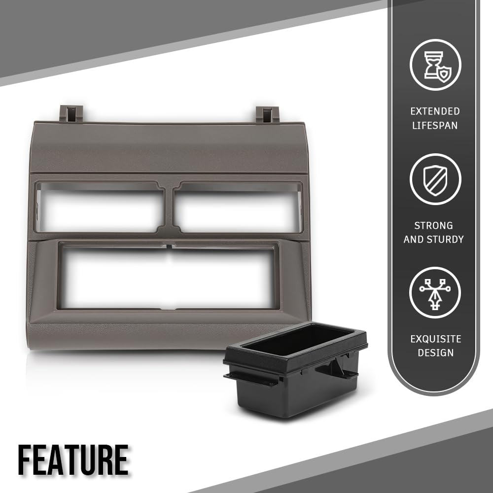 G-PLUS Trucks Car Stereo Radio Dash Kit Antenna Harness Grey Compatible with Chevy Crew Cab Dually 1992-1994 GMK333BU,Metra 99-3000R,GMP333,GM1482GRB