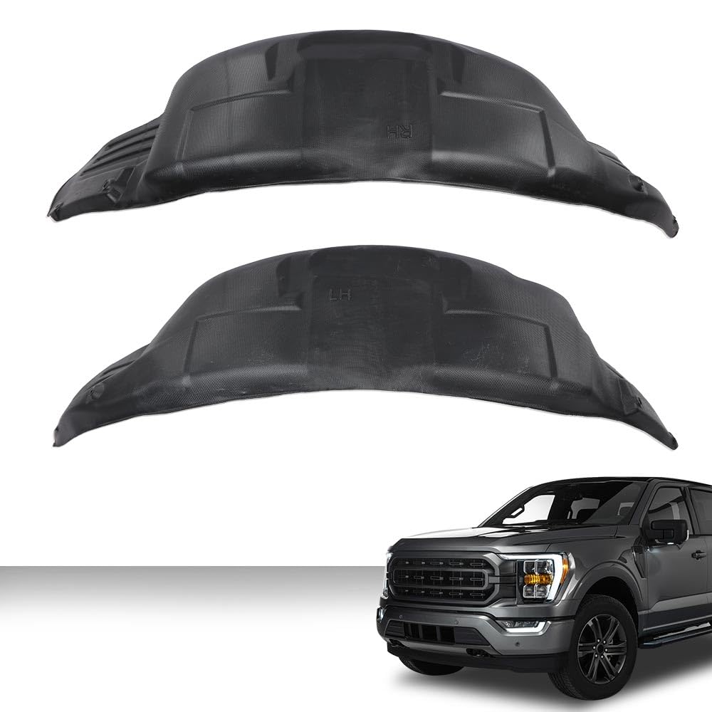 G-PLUS Rear Wheel Well Liner Guards Kit Compatible with Ford F150 Pickup Truck 2021, Rear Fender Mud Flaps Left & Right, ML3Z9927886A, Black