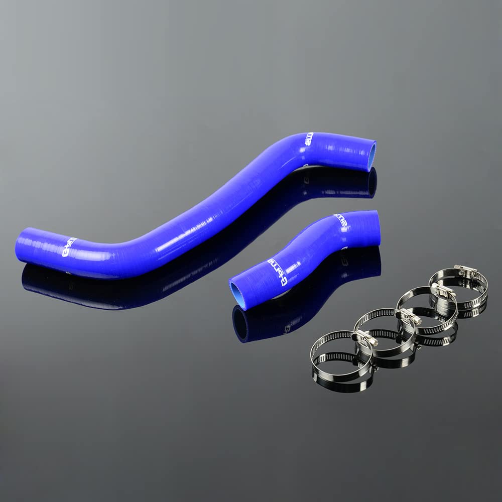 G-PLUS Silicone Radiator Coolant Hose Tube Kit Clamps Compatible with Toyota Corolla Levin/Sprinter/Bz AE101G /AE111 4A-GE 20V 2pcs Blue