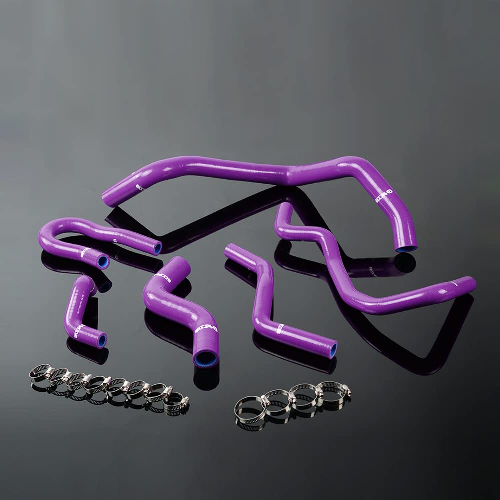 G-PLUS Silicone Radiator Hose Kit Compatible with Civic 1.6l Sohc D15 D16 EG EK 1992-2000, Purple