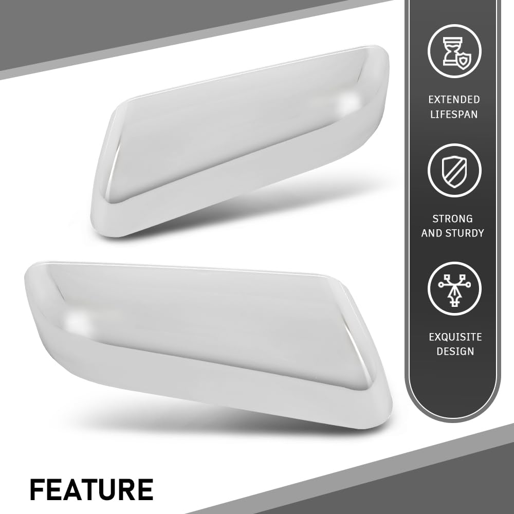 G-PLUS Mirror Covers Left & Right 2pcs Silver Compatible with Ford F150 2009-2014 9L3Z17D743CA, 9L3Z17D742CA