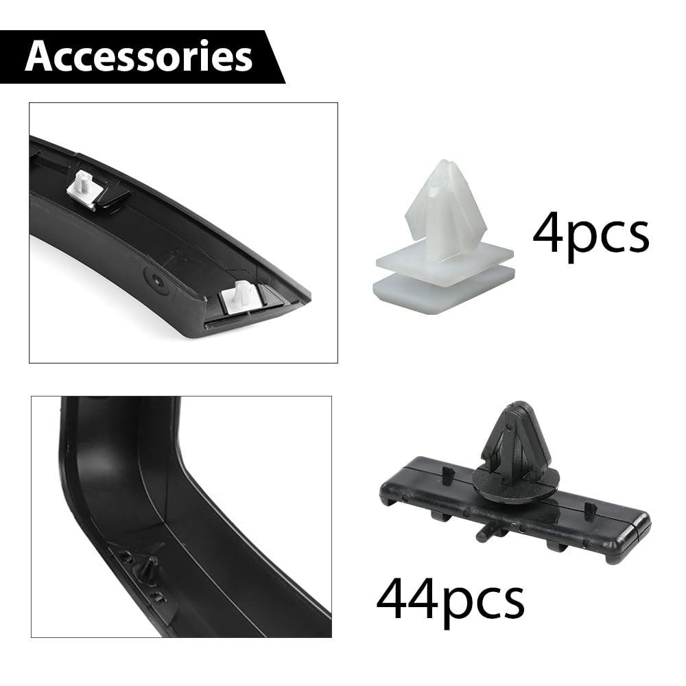 G-PLUS 4PCS Fender Flares Compatible with Ford F150 2018 2019 2020 Left & Right Wheel Trim Opening Molding, Factory Style