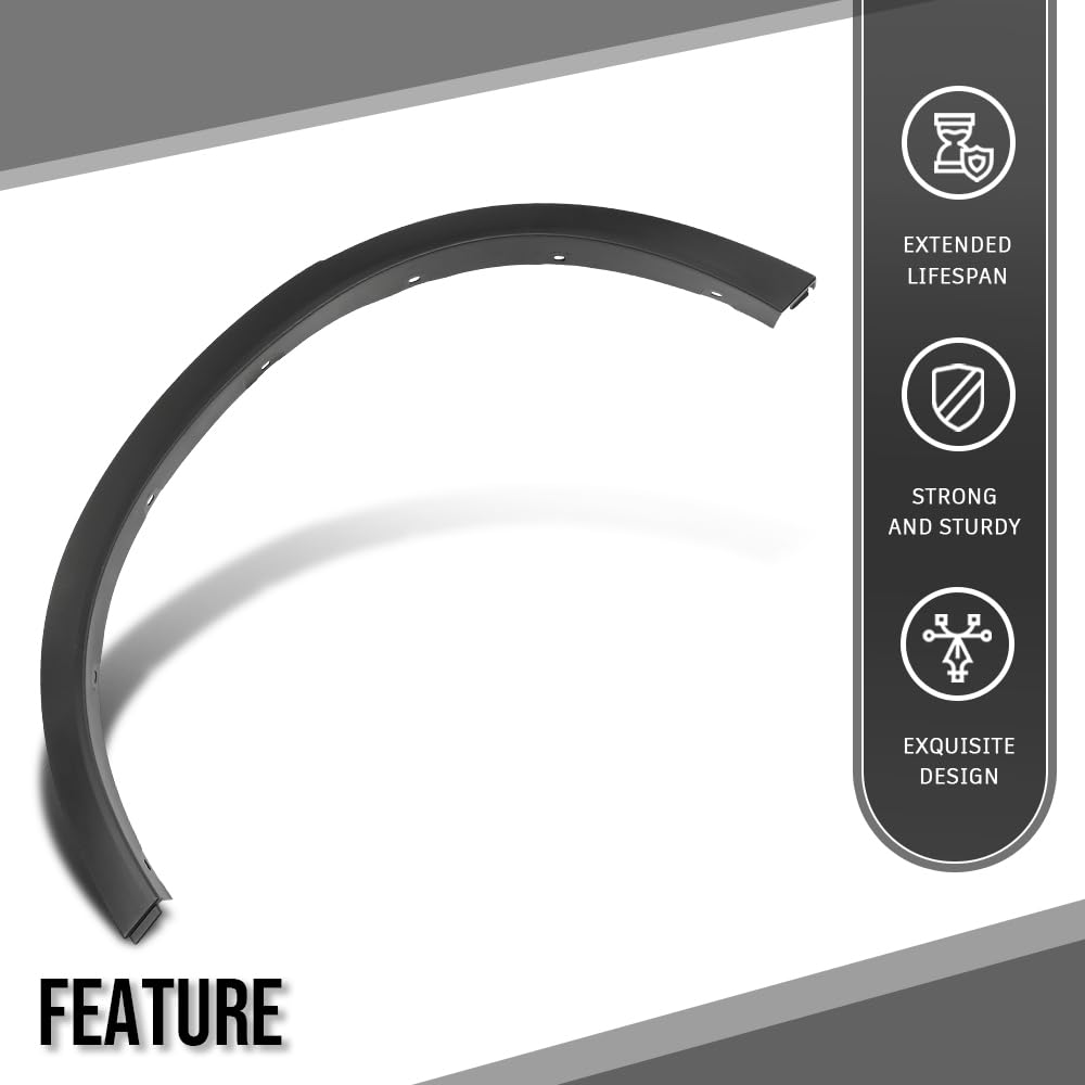 G-PLUS Fender Trim Molding Moulding Rear Right Side Compatible with BMW X3 2011-2017 Fit X4 xDrive28i 2015-2018 / xDrive35i 2015-2016 Fit Models Without M Package 51777210084, BM1791107 Black