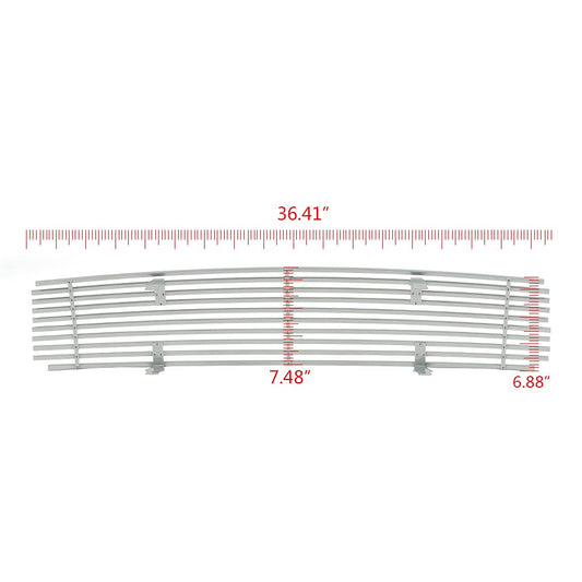 G-PLUS Front Upper Bumper Chrome Billet Grille Grill Insert Compatible With Nissan Maxima 2009-2014 Hood Molding (Silver)
