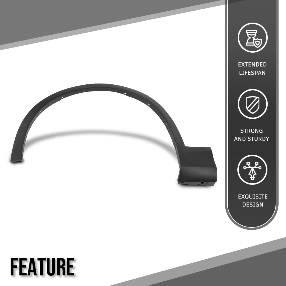 G-PLUS Front Left LH Fender Flare Wheel Opening Molding Compatible with BMW X3 2011-2017 Fit BMW X4 xDrive28i 2015-2018 / xDrive35i 2015-2016 51777210081, BM1290108 Black