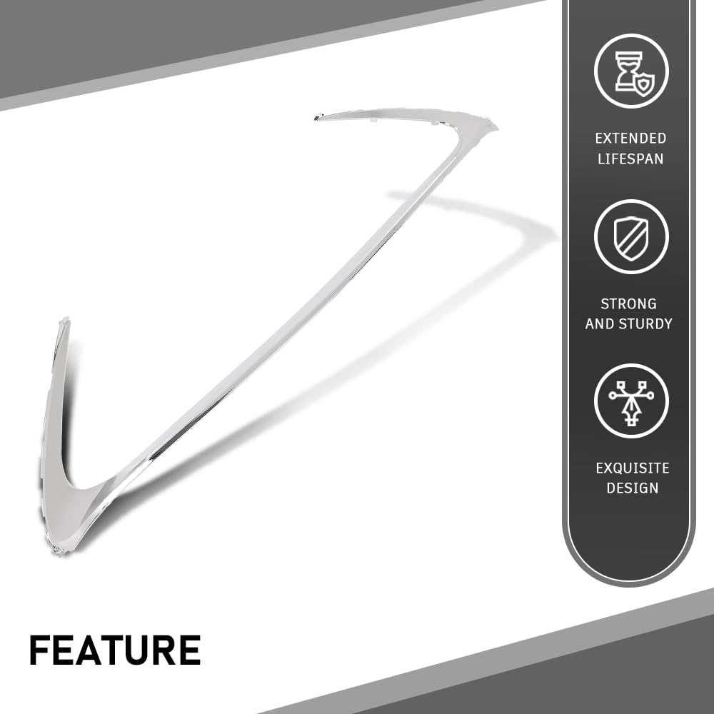 G-PLUS Front Bumper Lower Molding Trim Compatible with LX ES350 ES300h Base Sedan 4-Door 2016-2018 5310206150, 5310233080, 53122-06010 Silver