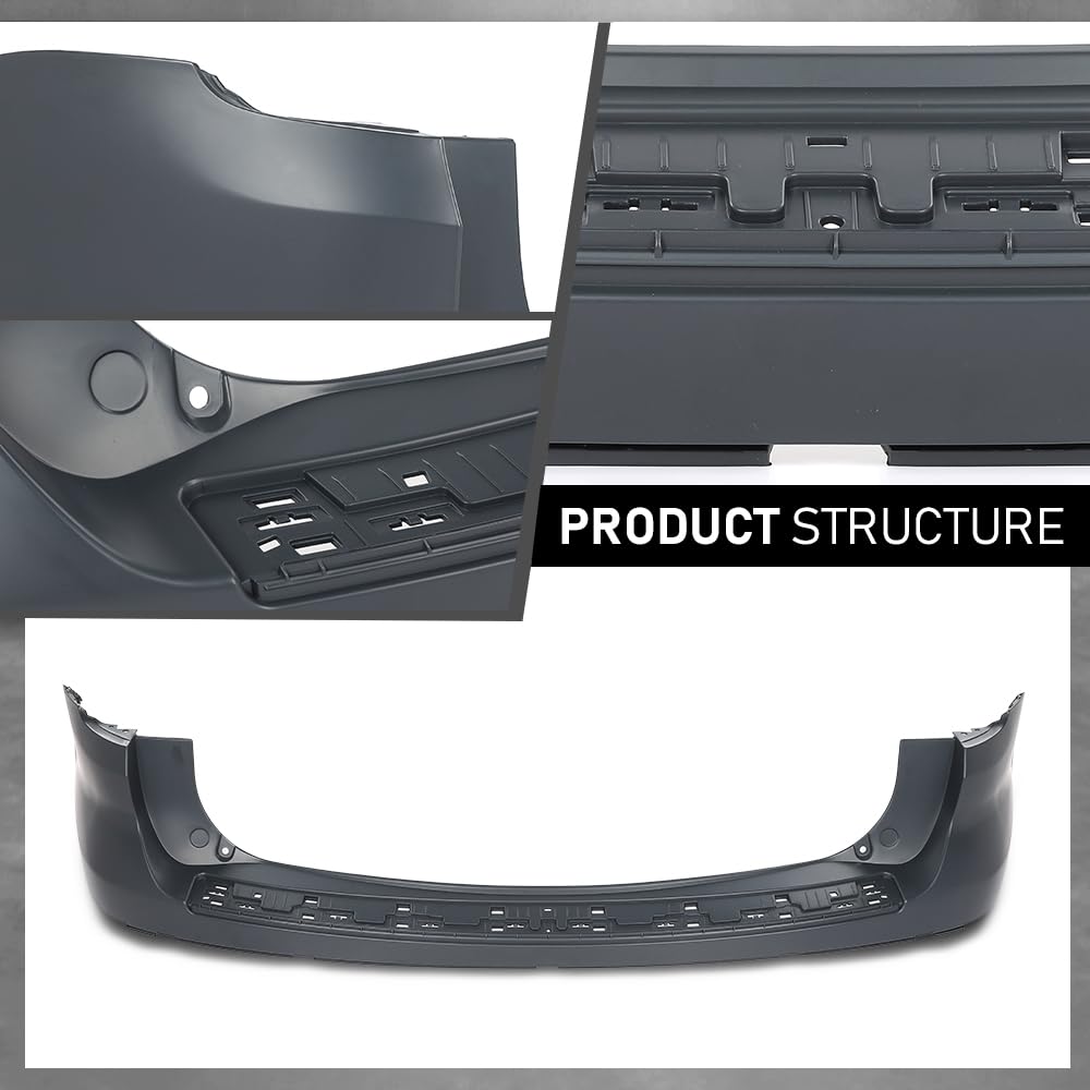 G-PLUS Rear Upper Bumper Cover Fascia, Compatible with Ford Explorer 2018-2019, FO1114110, 187-10303, JB5Z17K835ACPTM