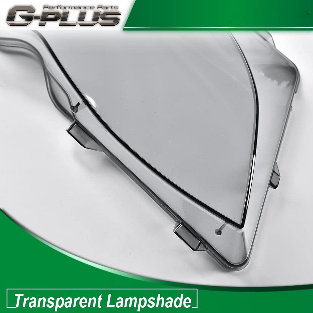 G-PLUS Headlight Headlamp Lense Smoky Lens Cover Replacement for BMW E46 4Door 320i 325i 325xi 330i 330xi 02-05 Left Right Side