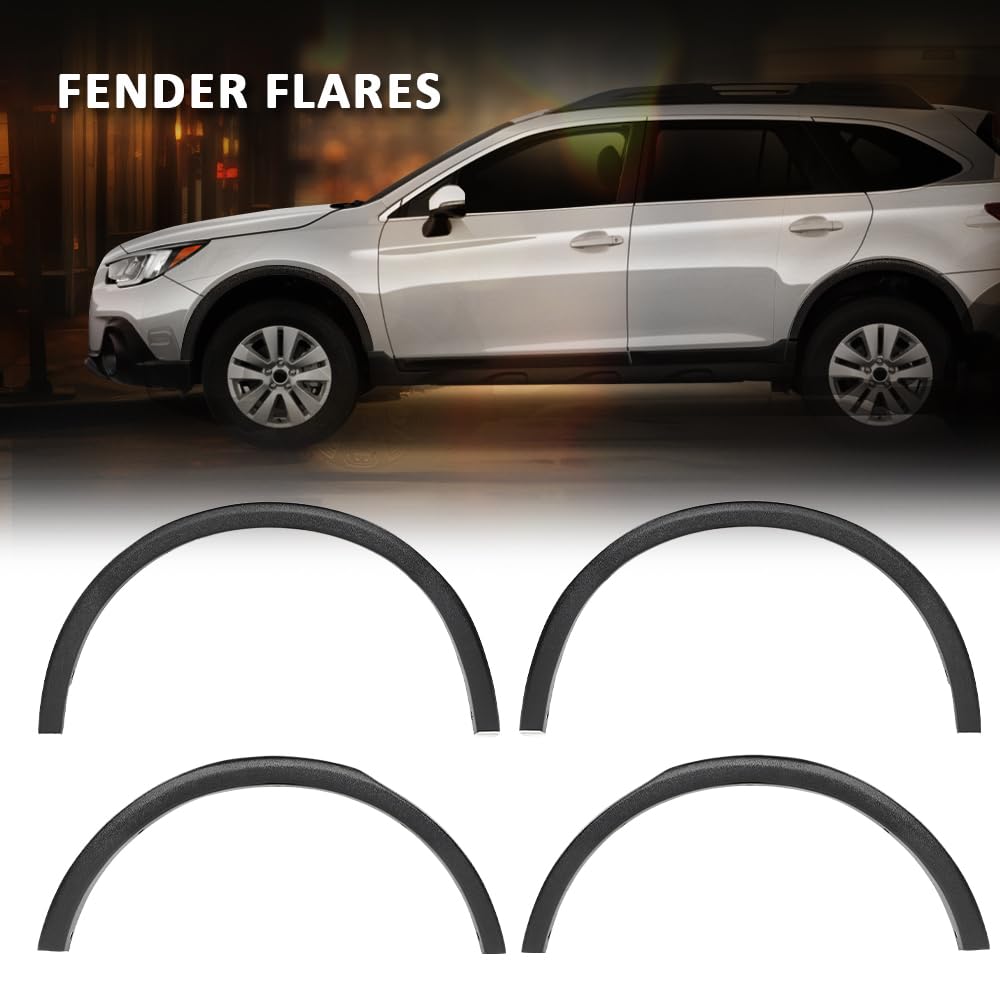 G-PLUS 4PCS Fender Flares Compatible with Subaru Outback 2015-2019 Wheel Arch Molding Kit E201SAL000, 037815, 037815LR, 037815RR, Factory Style Black